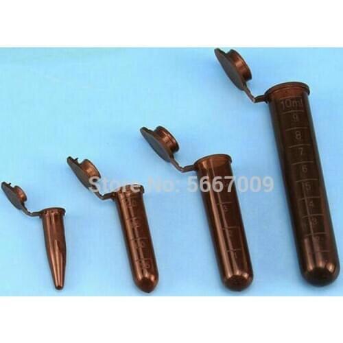 Lab 0.5ml 1.5ml 2ml 5ml 10ml Light-proof/lucifugal/photophobic brown centrifuge tube sample tube use in PCR analysis