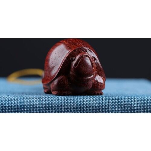 Lobular Rosewood Real Wood Wood Sculpture Collection Bag Pendant Animal Sculpture Mascot Lucky Feng Shui Wood Statue Lucky
