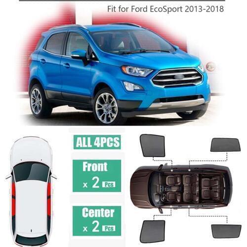 Side Windows Magnetic Sun Shade UV Protection Ray Blocking Mesh Visor Fit For Ford EcoSport 2013-2018