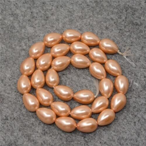 Fashion Artificial Shell Pearl 9x13mm Orange Water Drop Shape accessories Jewelry Making Loose Beads DIY Necklace/Bracelet Y648
