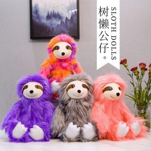 55/80cm New Arrival Cute Stuffed Sloth Toy Plush Soft Lifelike Sloths Soft Toy Animals Plushie Doll Pillow for Girlfriend Gift