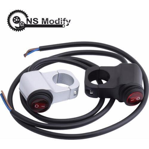 NS Modify 12V Motorcycle Handlebar Headlight On/Off Switch Signal Lamp Fog Lights Horn Switch Button Handlebar Mount Switch