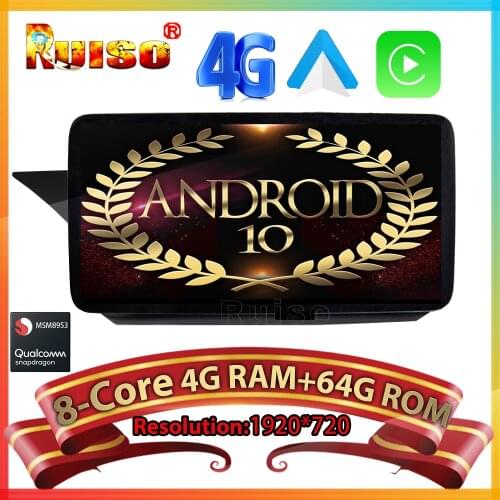 Ruiso Qualcomm FOR Benz E Class W212 sedan E180 E400 E500 E550 E63 C207 A207 AMG Android 10 Car DVD player gps audio auto stereo
