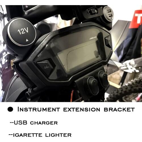 For HONDA CRF250L CRF300L Rally CRF 250L Motorcycle USB Charger Dash Panel Cigarette Lighter Instrument Extension Bracket