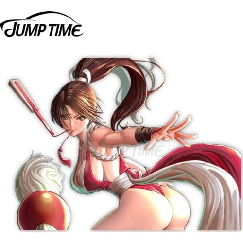 Jump Time 13 x8cm For The King of Fighters Shiranui Mai Decal Car Stickers Sunscreen Occlusion Scratch Waterproof For JDM SUV RV