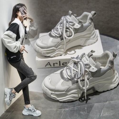 Womens Running Shoes Comfortable Sport Shoes Leather Walking Shoes High-quality Wear-resistant Fitness Shoes Vulcanize Shoes