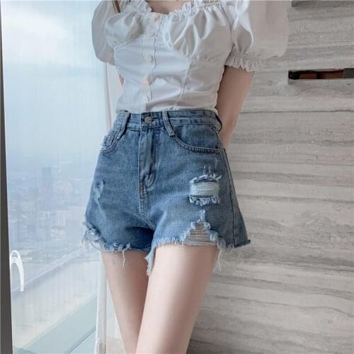 2021 Fashion Women Summer Denim Shorts Jeans Women High Waisted Short New Skinny Slim Denim Shorts 9767