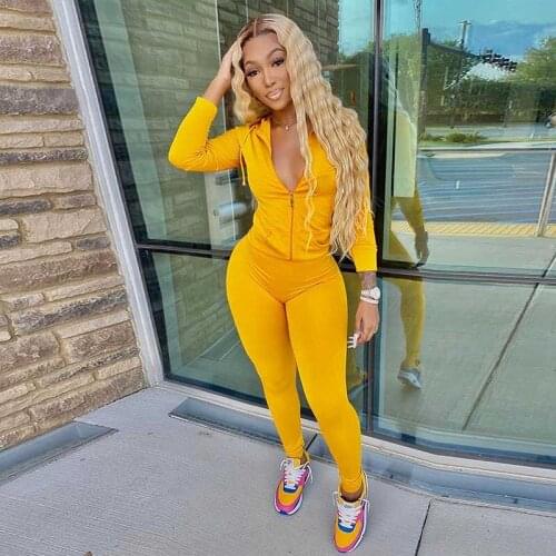 Jogger Set Womens Hooded Cardigan Slim Fitness Sports Tracksuit Quality Two Piece Set Club Outfits for Women