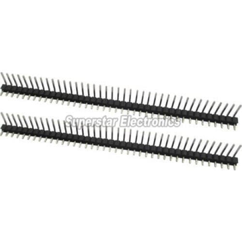 1x40 Pin 2.54mm Right Angle Single Row Male Pin Header Connector