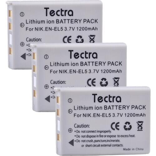 3PCS EN-EL5 Battery for Nikon Coolpix P500 P5000 P5100 P6000 P530 P520 P510 P100 3700 4200 ENEL5 Camera Batteries