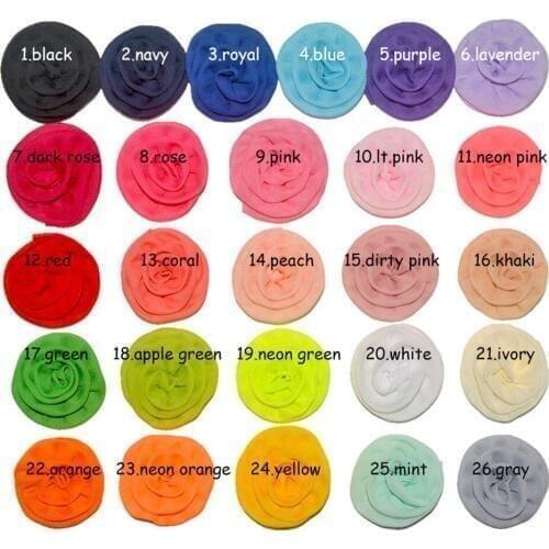 30 pcs/ lot 6cm chiffon cabbage rose flower with clip flowers for apparel hair accessories