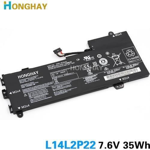 HONGHAY L14L2P22 Laptop Battery for LENOVO U30 U30-70 E31-70 U31-70 IFI L14S2P22 L14M2P24 7.6V 35WH 4610MAH