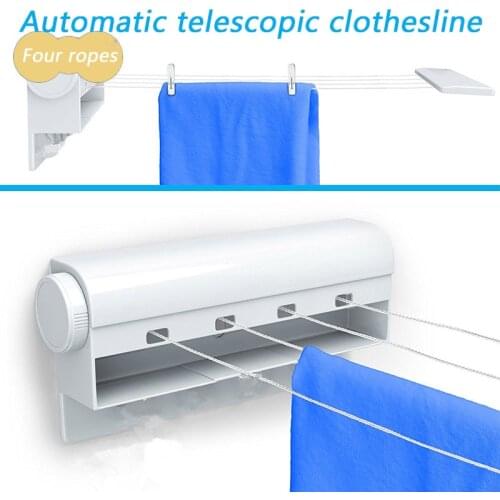 Automatic Retractable Clothesline Drying Rack Convenience Clothes Dryer For Indoor Outdoor NIN668
