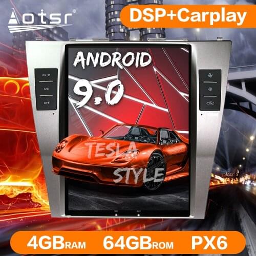 Tesla Style Android 9.0 4GB+64GB Car GPS Navigation Stereo For Toyota Camry Aurion 2006-2011 Carplay Head Unit Multimedia Player