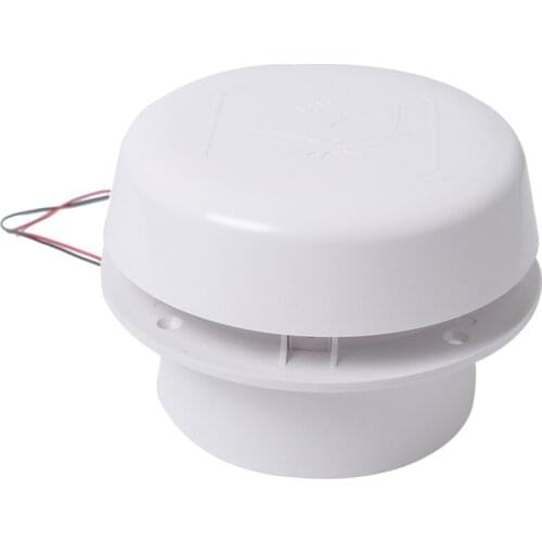12V Volt RV Roof Air Vent Mute Fan Camper Mushroom Shape Design Circular Durable for Rv Commercial Vehicle Yacht White