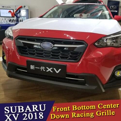 WK Brand car sticker 304 Stainless Steel Front Grill Garnish Trim For SUBARU XV 2017 2018 Styling Car Accessories 1pcs
