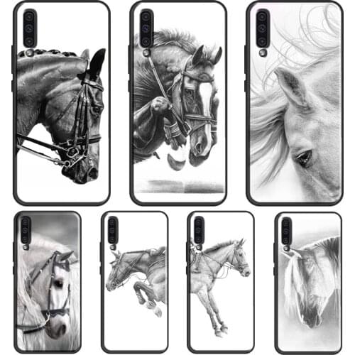 Horse Sketch For Samsung A21S A20e A02S A20 A40 A50 A70 A12 A32 A42 A52 A72 A31 A41 A51 A71 Phone Case