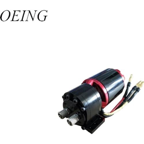 1Pc Black Hydraulic Oil Pump 74.78x42.52mm Hydraulic Oil Pump With 4250 Brushless Motor For RC TAMIYA 1/14 Trailer car Parts