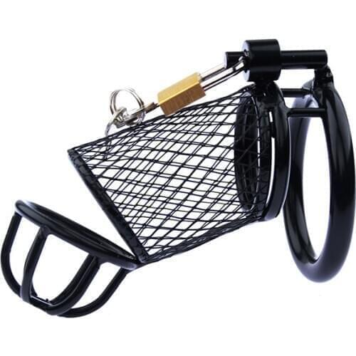 Dick Cage Male Metal Chastity Lock Device Chastity With Urethral Male Penis Ring Cage Lock for Couple Game Erotic Products Gay