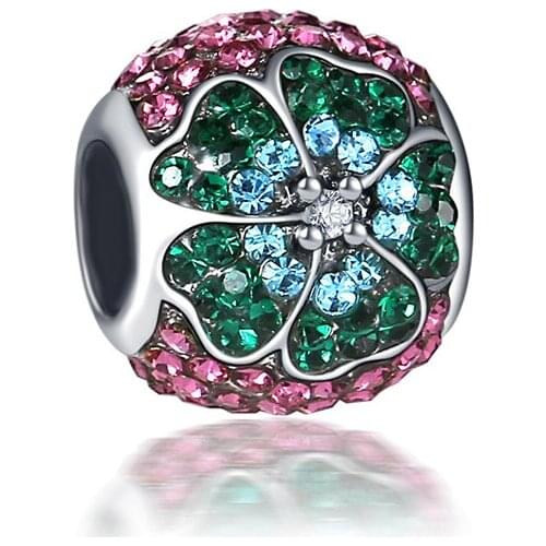 DINGLLY 2pcs Colorful Rhinestone Charms Beaded Fit Brands Bracelets DIY Original Handmade Necklace & Bangle Jewelry gift