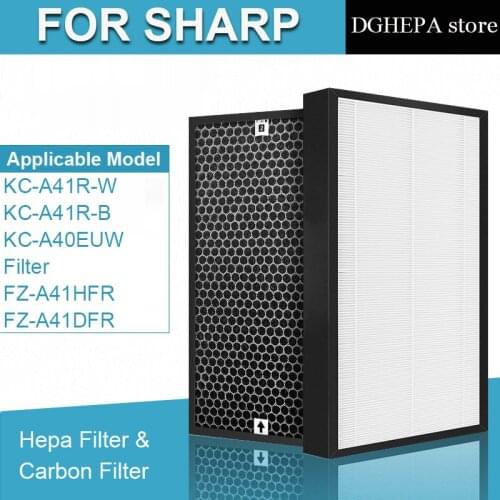 For Sharp Air Purifier KC-A41R-W KC-A41R-B KC-A40EUW Heap Filter FZ-A41HFR Actived Carbon Filter FZ-A41DFR