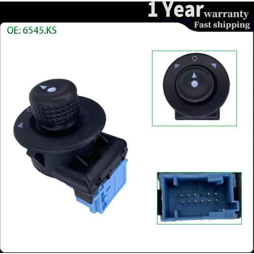 6545KS Electric Wing Mirror Adjuster Switch Rear View Mirror Control Knob Button For Citroen C3