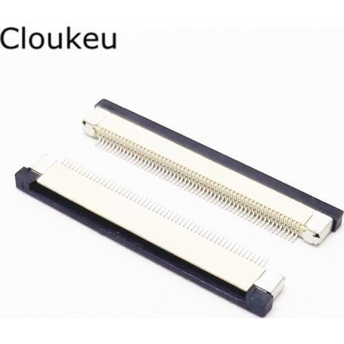 10Pcs FPC FFC Connector cable socket 0.5MM 54Pin Drawer type Bottom Contact