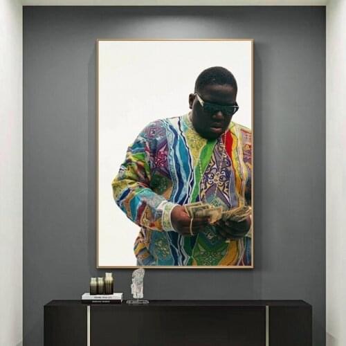 Biggie Smalls Canvas Art Posters and Prints Portriat of Biggie Smalls Canvas Paintings on the Wall Art Modern Picture Home Decor