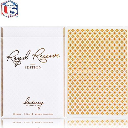 Royal Reserve Ellusionist Luxury Limited Edition White Gold Deck Rare Limited Custom Playing Cards Magic Poker Magic Props