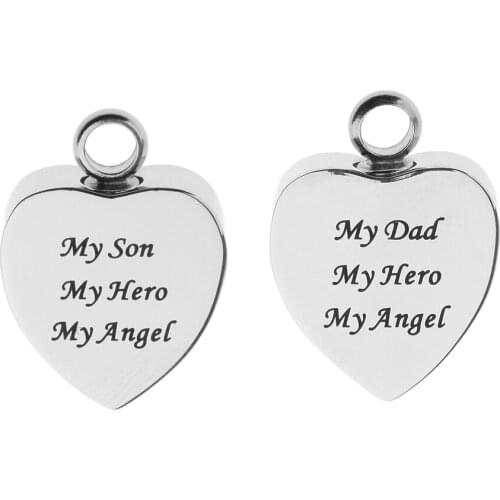 Memorial Urn Pendant Heart fit Necklace Pet Human Ash Keepsake My My Angel