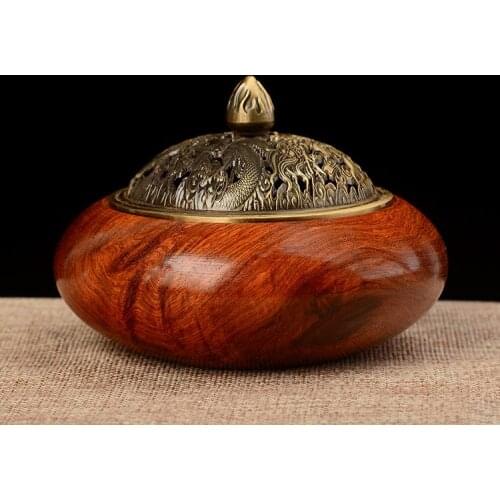 Incense burner woody aroma cartridge inserted