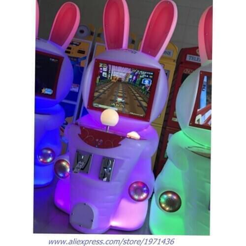 Lovely Rabbit Mini Amusement Fairground Coin Operated Arcade Game Machine For Children