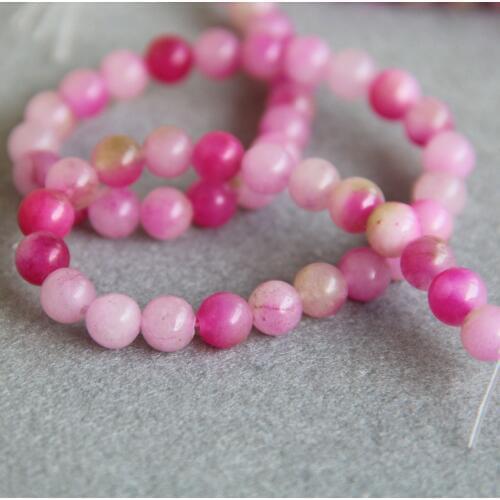 Min Order1) 8mm New Wholesale Rose Chalcedony Beads Round DIY Beads Stone Accessory Parts 15inch Jewelry Making Design