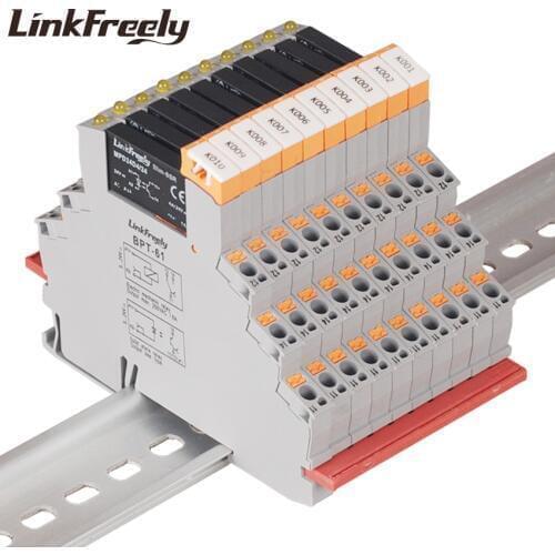 MPD24D4/24BPT 10pcs Plug-in Spring Voltage Relay Switch Module & Board 24V DC 4A DC DC SSR Electronic Solid State Relay Din Rai