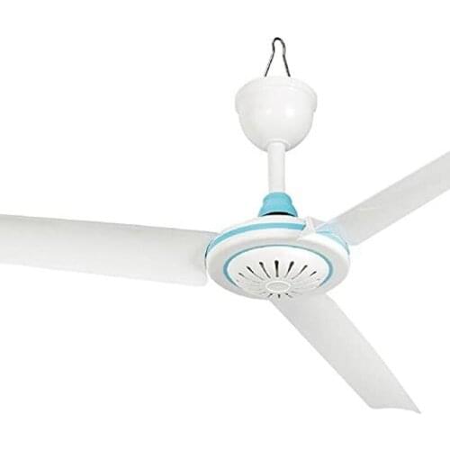DC 12V Low Voltage Ceiling Fan Household Camping Electric Fan White And Blue