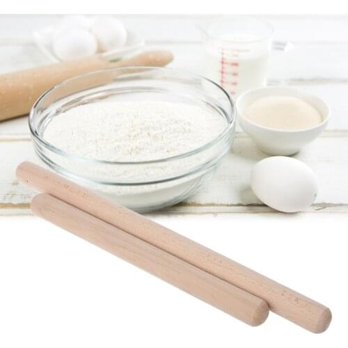New Hot Natural Wooden Rolling Pin Fondant Cake Decorating Dough Rollers Baking Tools Wood Color Kitchen Tools