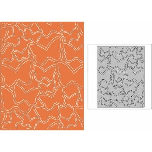 New Dotted Romantic Butterflies Background Panel 2021 Metal Cutting Dies for DIY Scrapbooking and Card Making Embossing Craft