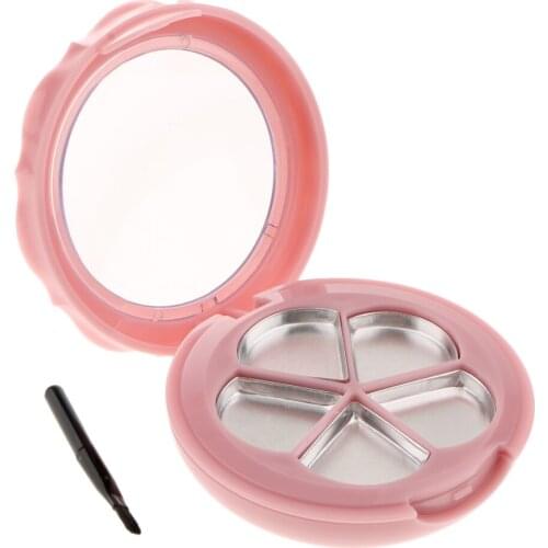 Empty Eyeshadow Case Palette Lipstick Pans Powder DIY Makeup with Brush Set