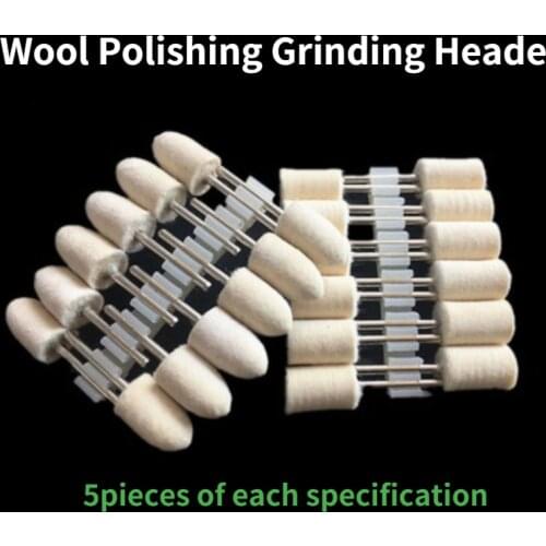 Wool Polishing Grinding Head / Wool Grinding Head / Wool Polishing Wheel / Wool Polishing Grinding Head 3 MM Shank