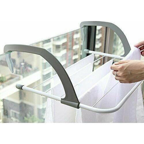 Bathroom Products Radiator Towel Clothes Folding Pole Airer Dryer Drying Rack 5 Rail Bar Holder Home Decoration Accessories