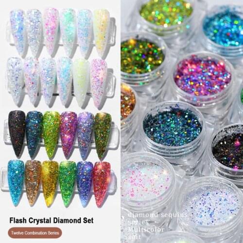 Nails Decorations Rhinestone Cristal Acrylic Nails Art Accessories For Makeup Glitter Crystal Beads Manicure Supplies Powder