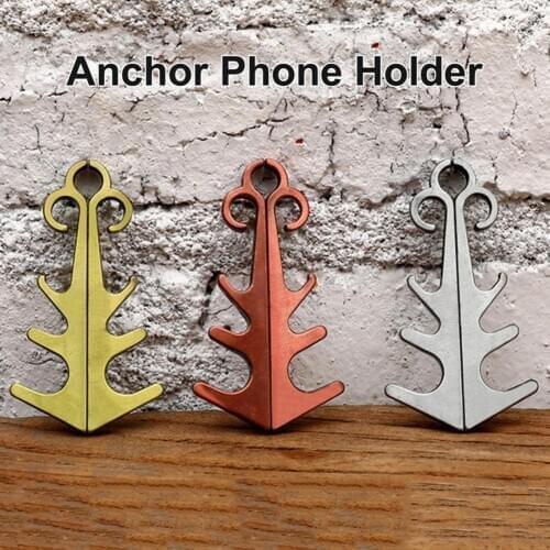 Universal phone Holder Portable Metal Bottle Opener Foldable Anchors Shape Magnetic Mobile Stand Accessories for Mobile Phones