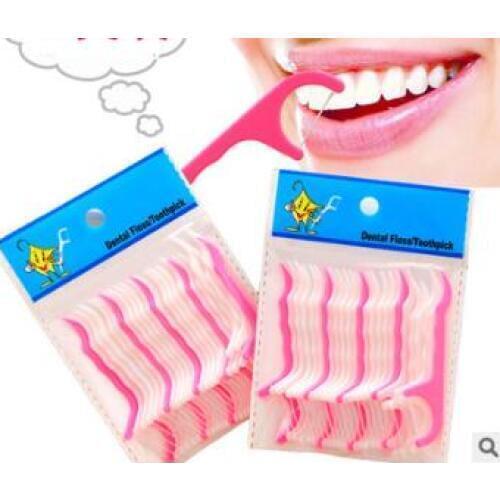 25pcs/set Red White Dental Floss Toothpick Gap Between Teeth Cleaning Dental Floss Oral Hygiene HA182