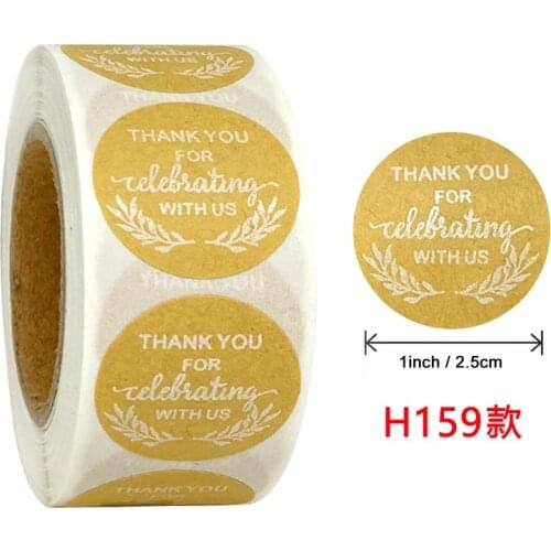 500pcs Vintage Kraft Paper Stickers Scrapbook Gift Stationery Label Stickers Handmade With Love Thank You For The Stickers