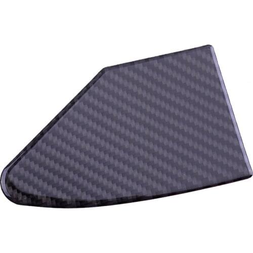 Car LHD Front Black Carbon Fiber Charging Port Panel Cover Trim Sticker Fit for Tesla Model S X 2014 2015 2016 2017 2018 2019