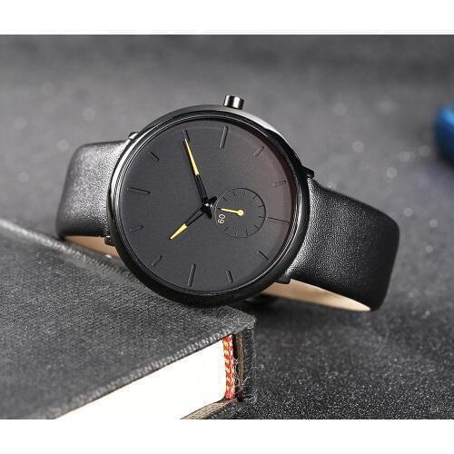 Mens Wristwatch Casual Fashion Watch Waterproof Quartz Watch Leather Watch Men Top Brand Luxury Business Clock Montre Homme