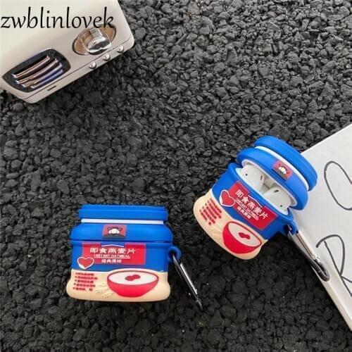 3d cereal box earphone case for airpods 1 2 pro case silicone charging protective shell funda coque for airpod cover accessorie