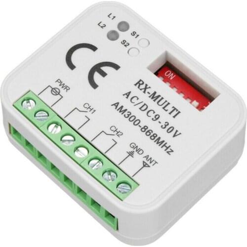 Remote Control Switch Receiver 433MHz 868MHz 390 MHz RX Receiver AC/DC 300-868MHz Multi-frequency 9-30V L3Z1
