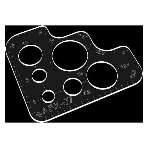 DONYAMY 1PCS DIY Handmade Leather Tools R Rules Rounded Corners Full Size Acrylic Template