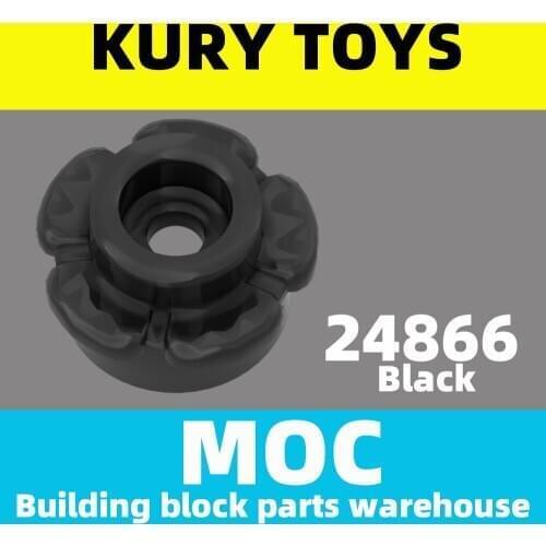 Kury Toys DIY MOC For 24866 100pcs Building block parts ForPlate, Round 1 x 1 with Flower Edge (5 Petals) For toy brick